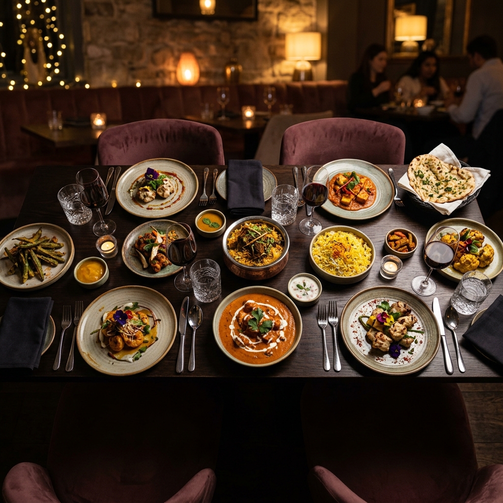Premium gourmet dining spread